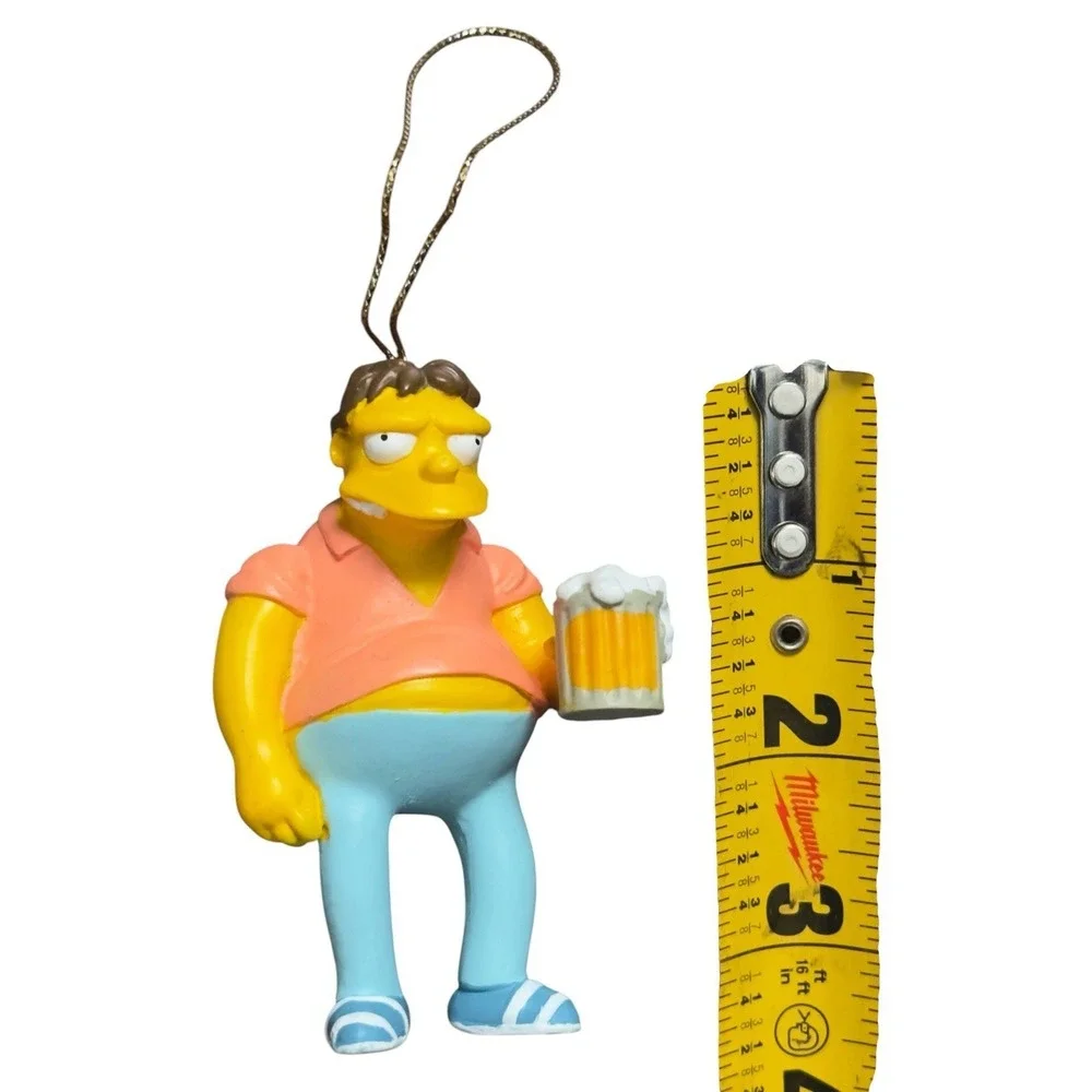 The Simpsons Barney Gumble Christmas Ornament Figurine w Beer Mug Moe's Tavern‎